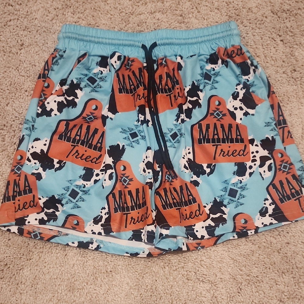 Mama Tried Blue and Orange Men's Shorts